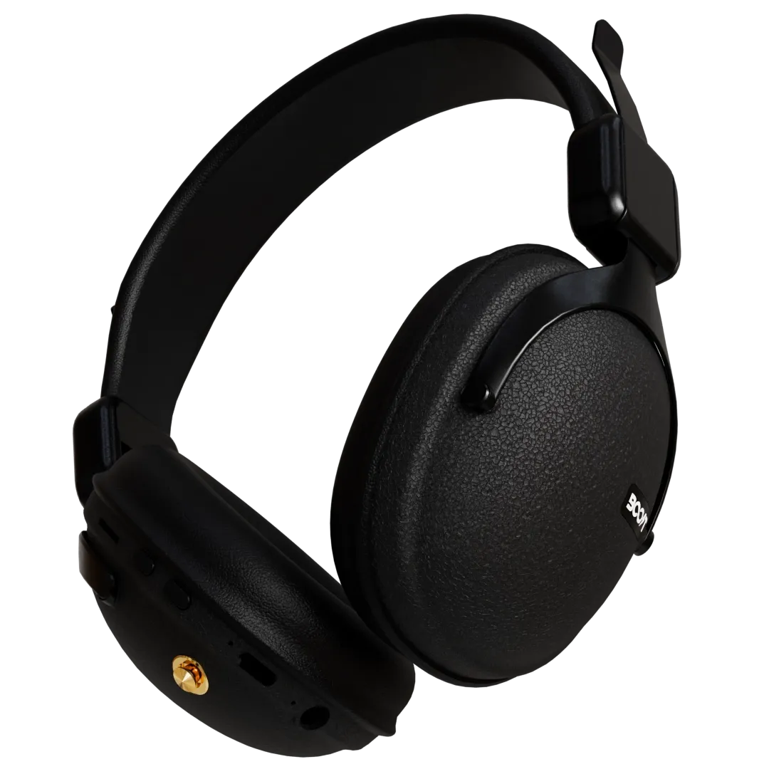 1_30c18675-3bf4-415e-bc76-05aad4ed6a1b.png Boost Note Wireless Retro Headset - Black