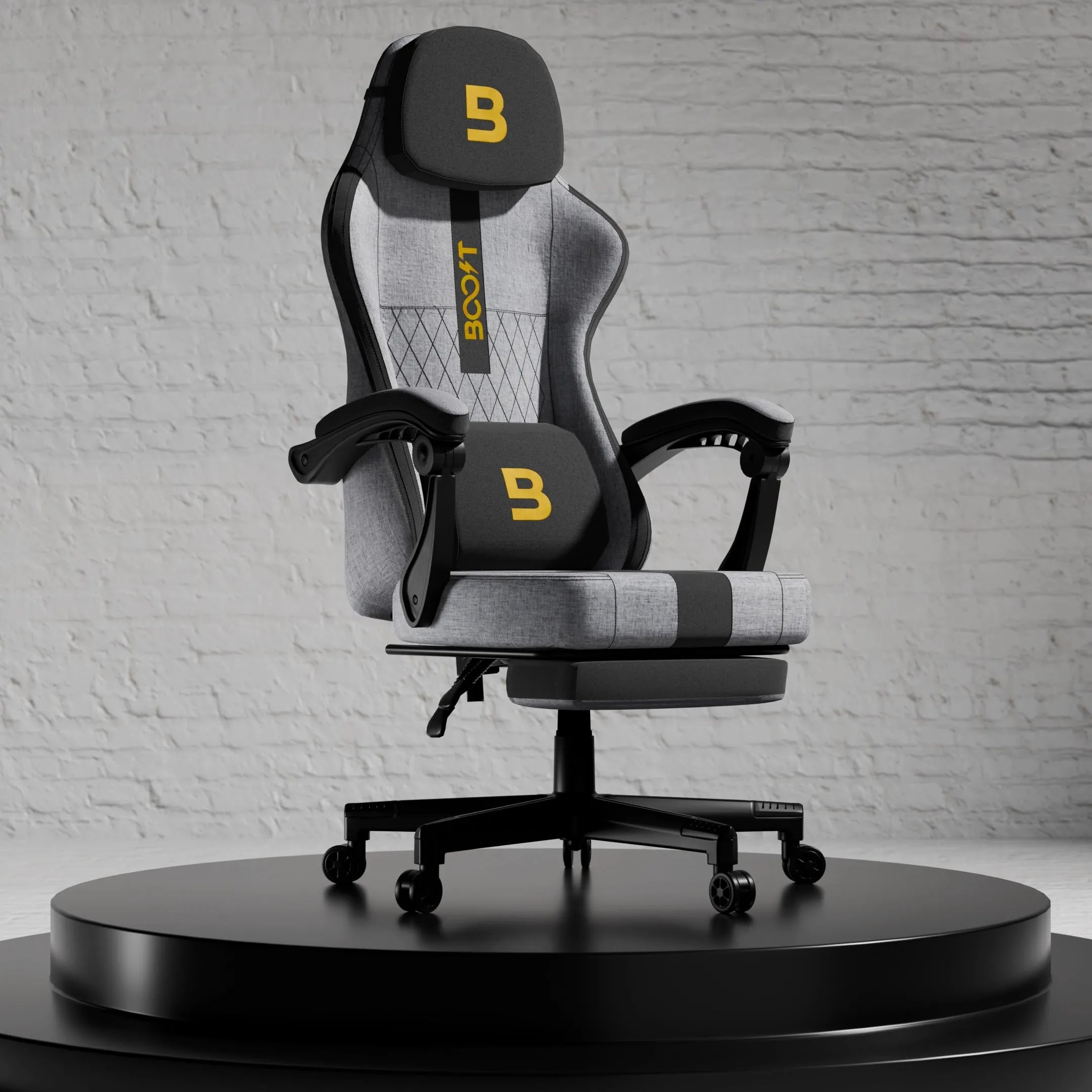 1_eb313b2f-ee06-48e7-a43f-572f8d4912bc.jpg Boost Surge Pro Ergonomic Chair with Footrest - Grey Black