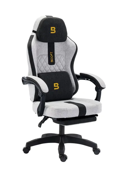 Boost Surge Pro Ergonomic Chair with Footrest - Grey Black - view 2