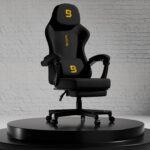 Boost Surge Pro Ergonomic Chair with Footrest - Black