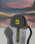 Boost Surge Pro Ergonomic Chair with Footrest - Grey Black - view 4