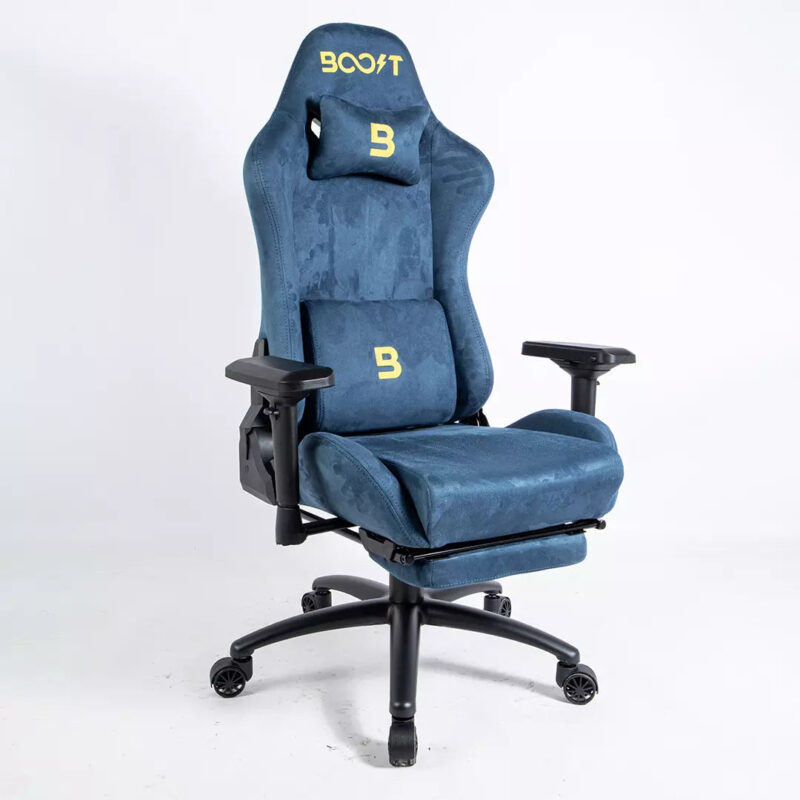 Boost Dominion Ergonomic Chair - With Footrest Blue