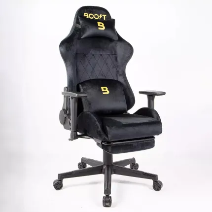 Boost Ascend Ergonomic Chair With Footrest - Black