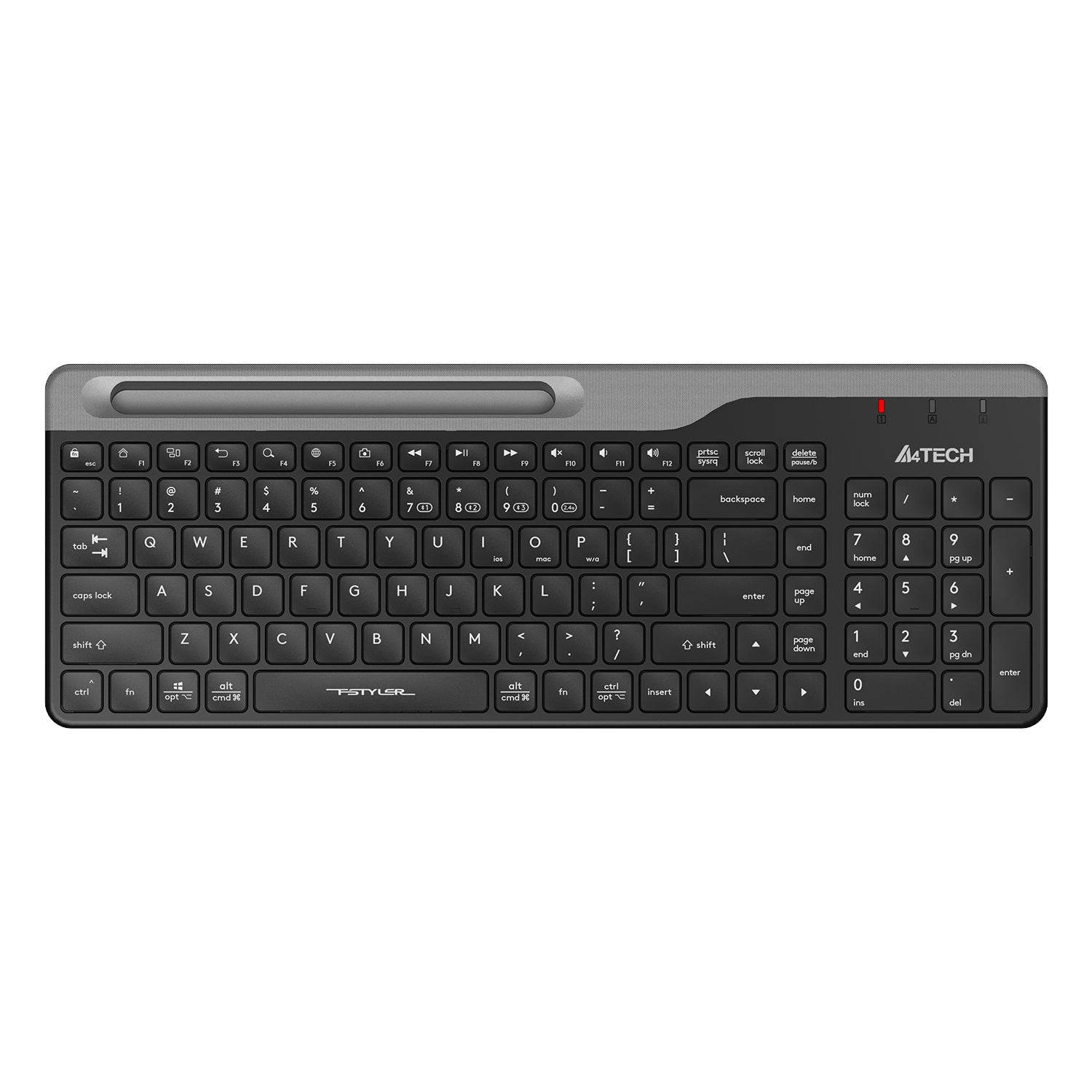 FBK25Black-1_a1a06446-5e32-4c2f-acfc-89eefbf92b71.jpg A4Tech FBK25 QuietKey Bluetooth & 2.4G Wireless Keyboard