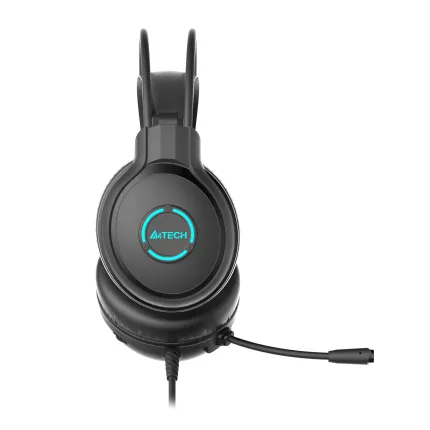 A4Tech FH300U Neon Illuminate USB Stereo Headset | Black - image 3