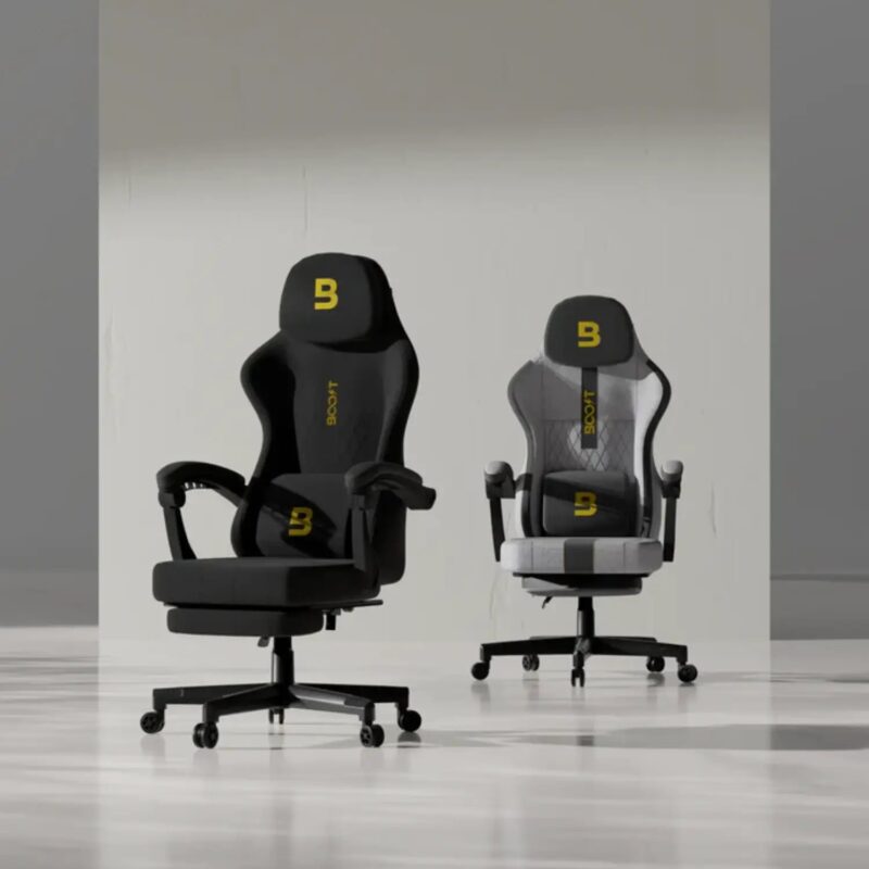 Boost Surge Pro Ergonomic Chair with Footrest Black