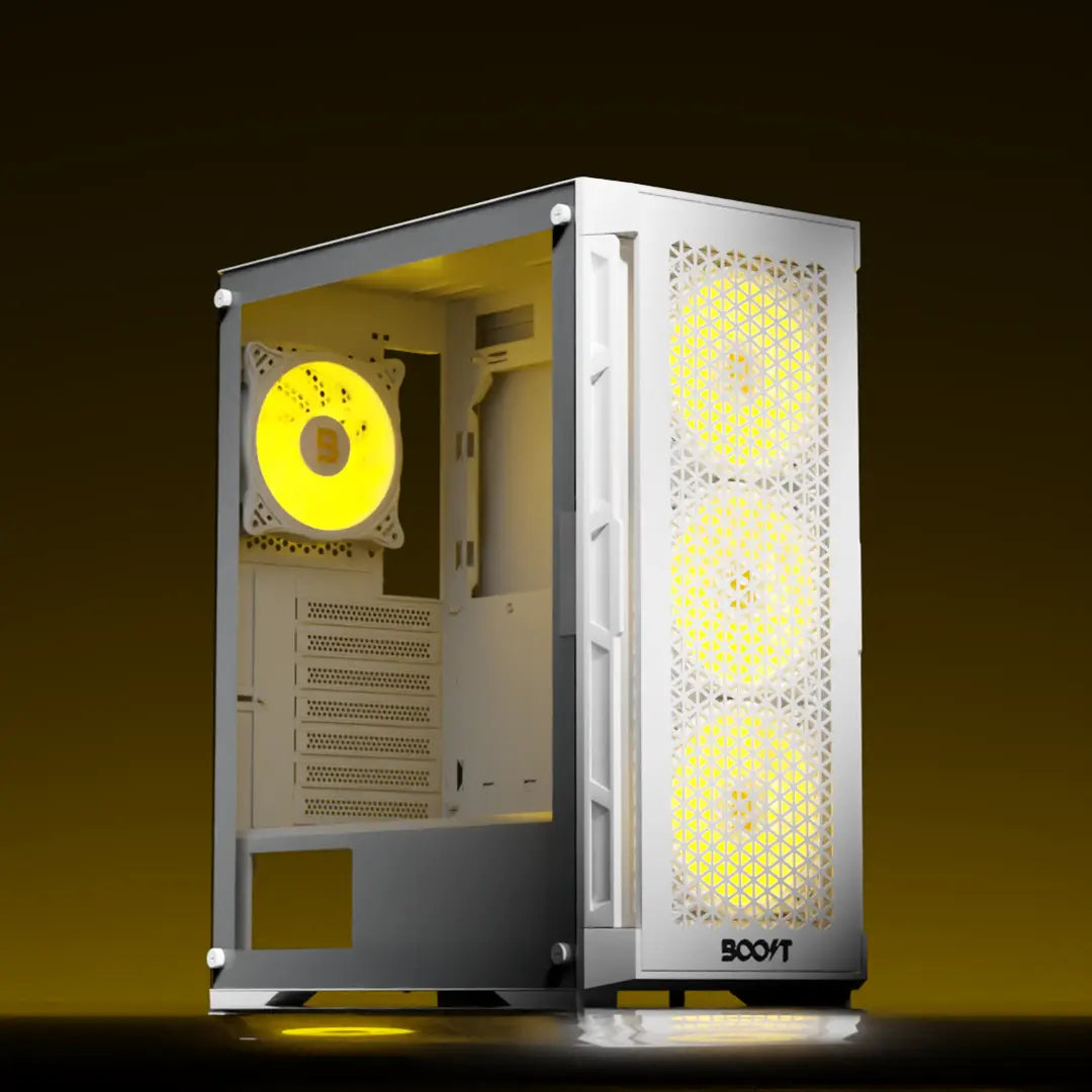 P300_white.jpg Boost Enclosure Pro Series P300 - White 4 Halo ARGB Fans