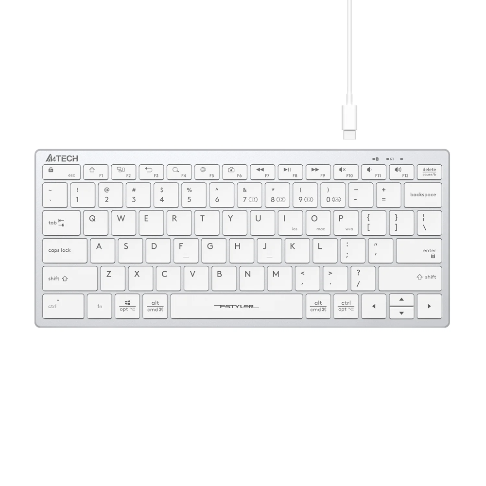 a4techfbx51cwhite-1-techarcpk.webp A4Tech FBX51C Bluetooth & 2.4G Wireless KB - Black White Scissor