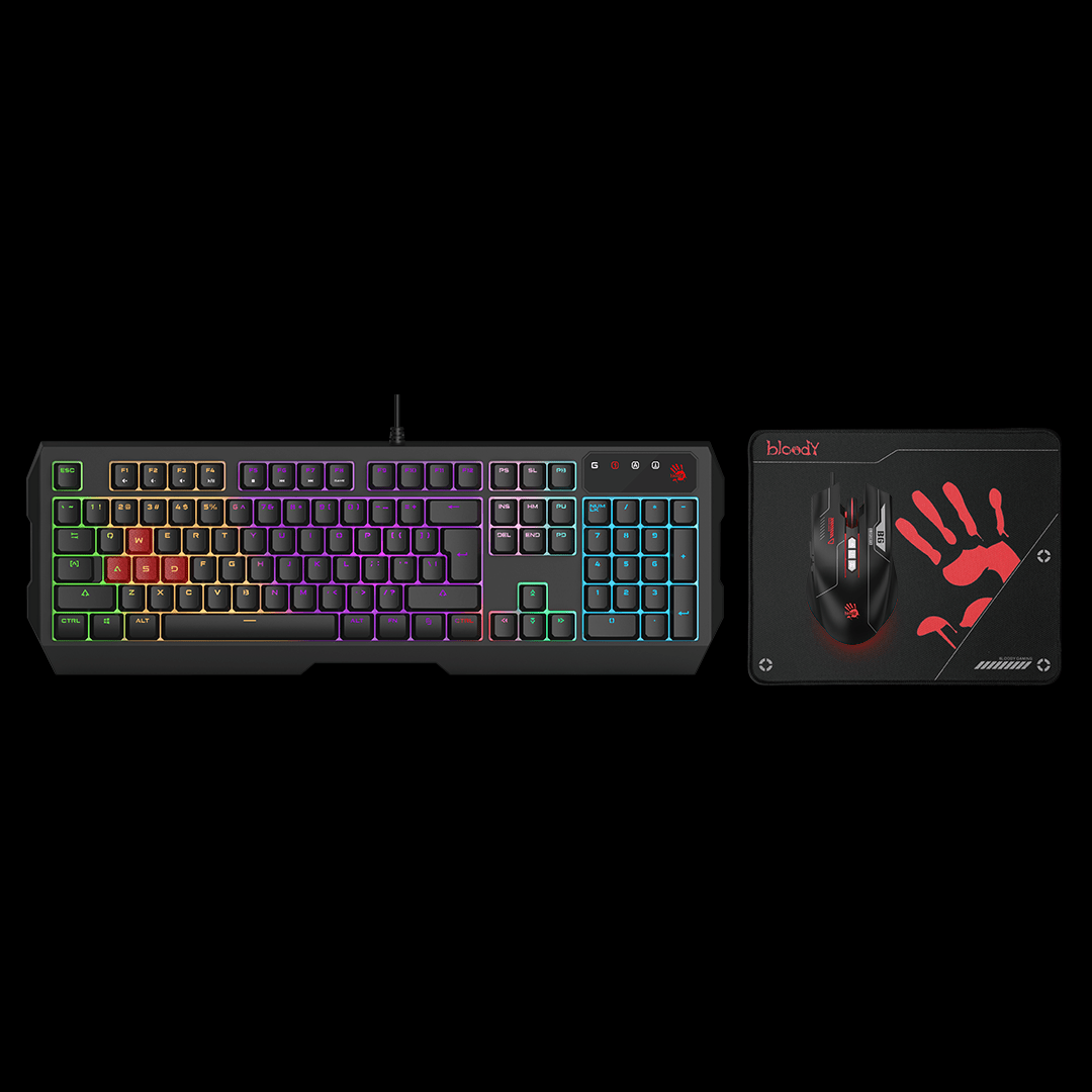 b1700-neon-gaming-keyboard-mouse-mousepad-combo-5910083.png Bloody B1700 B140 KEYBOARD ES7 MOUSE AND BP50M MOUSEPAD