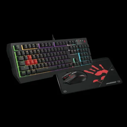 Bloody B1700 Neon Gaming Keyboard Mouse Mousepad Combo - view 2