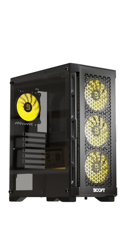 Boost Enclosure Pro Series P300 - Black 4 Halo ARGB Fans - view 2