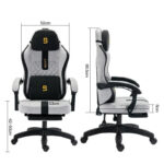 Boost Surge Pro Ergonomic Chair with Footrest - Grey Black - view 3