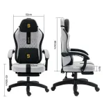 Boost Surge Pro Ergonomic Chair with Footrest - Grey Black - view 3
