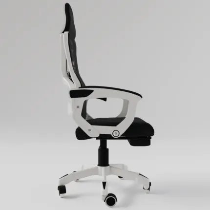 Boost Comfort Ergonomic Chair with Footrest - Black White - view 2