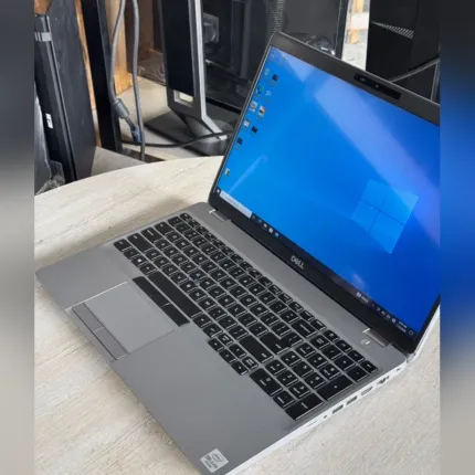 Dell Latitude 5510 keyboard and right-side ports, angled view