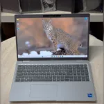 Used Dell Latitude 5540 open, front view with backlit keyboard and numeric keypad