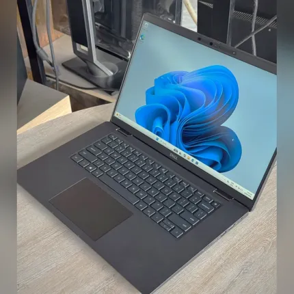 Dell Latitude 7520 keyboard and touchpad, angled view