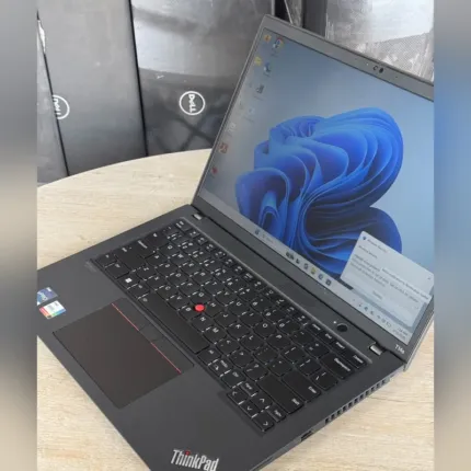 Lenovo ThinkPad T14s Gen 3 keyboard with TrackPoint, angled view