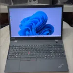 Used Lenovo ThinkPad T590 open, front view with numeric keypad