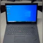Used Lenovo ThinkPad X1 Yoga Gen 3 open, front view with backlit keyboard